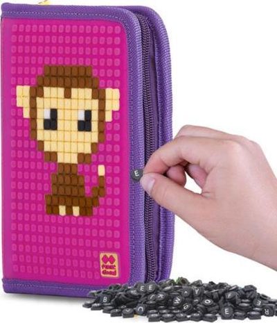 Pena PIXIE CREW, 19 cm, me silikon dhe piksel, fuchsia vjollcë