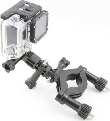 Mbajtëse për kamerë sportive Xrec Roll Bar XL, për tuba 25–65 mm, për GoPro dhe SJCAM, e zezë
