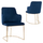 Kolltuk Solana velvet + këmbë ar 54×63×87 cm (HM9275.08), kaltër/ ari