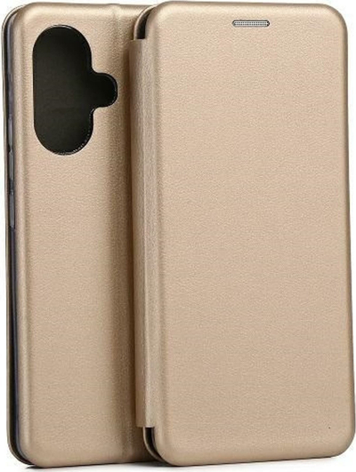 Etui libër Beline Book Magnetic për Xiaomi Redmi Note 13 Pro+ 5G, me xhepa për karta, ngjyrë ari