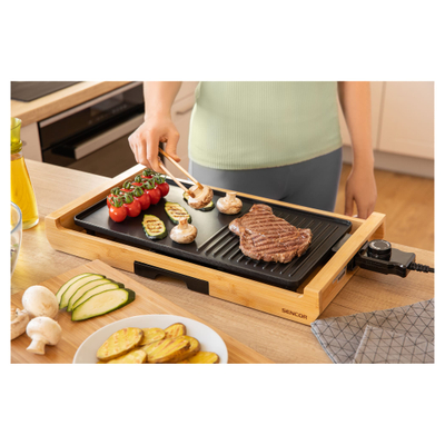 Grill elektrik Sencor SBG 206BK, 43 x 23 cm, bamboo