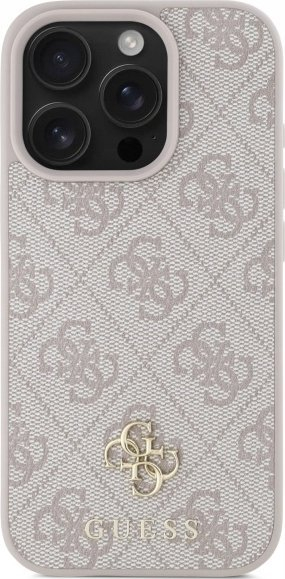 Mbulesë telefoni Guess 4G Small Classic Rowe Case për iPhone 16 Pro Max 6.9", MagSafe, rozë