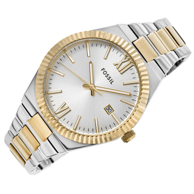 Ora dore Fossil Scarlette ES5259, çelik inox, quartz, argjendtë ari