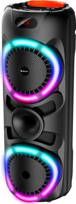 Звучник за журки Denver BPS-459, Bluetooth, USB SD AUX, со LED светла, црн