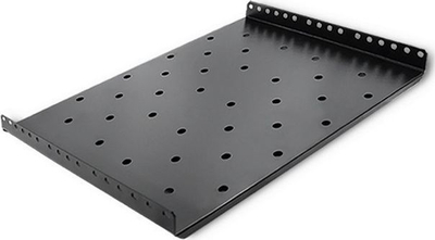 Raft fiks për kabinet RACK Qoltec 54473, 490x433 mm, 20 kg, ngjyrë e zezë
