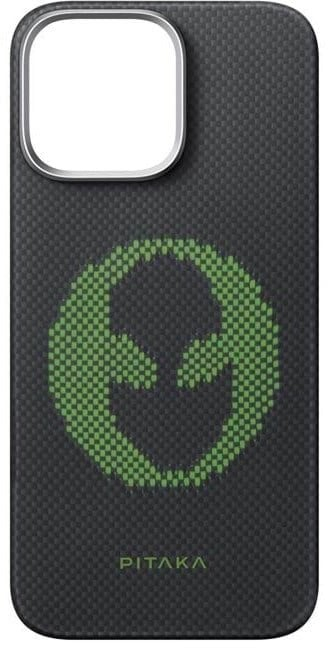 Заштитна кутија Pitaka X Aries Tactile Woven, за iPhone 16 Pro, Alien, црна