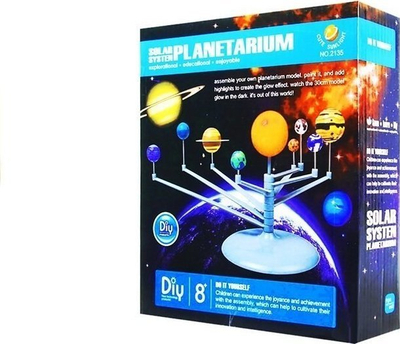 Set kreativ Lean Solar System Planetarium, model 3D, 20 copa, shumëngjyrësh