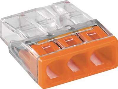 Lidhës elektrik Wago 2273-203, 3 pole, 0.5-2.5 mm², portokalli