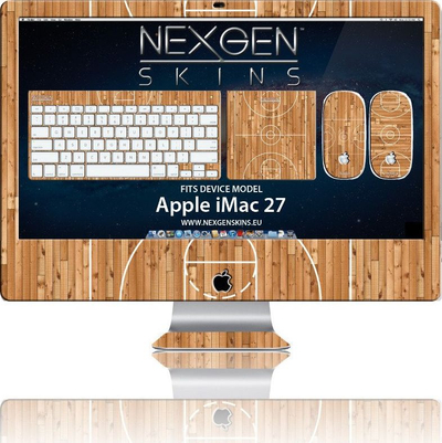 Skin mbrojtës Nexgen Skins për iMac 27, set komplet, dizajn Hardwood Classic 3D