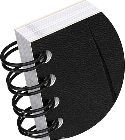 Fletore me spirale Oxford Signature Flex A5, me vija, 160 faqe, e zezë
