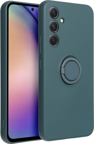 Maskë telefoni OEM Silicone Ring për Samsung Galaxy A54 5G, silikon, me unazë, jeshile