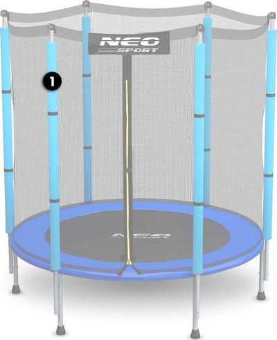 Shtyllë e sipërme për trampolinë Neo-Sport, 4.5 ft, për rrjetë të jashtme, blu