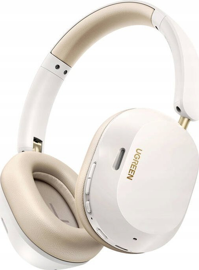 Слушалки Ugreen HiTune Max 5C, безжични, ANC 43dB, бело беж