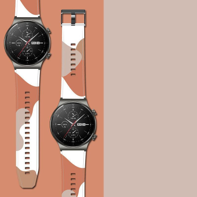 Rrip ore Hurtel Strap Moro për Huawei Watch GT2 Pro, silikon, kamuflazh, numri 6