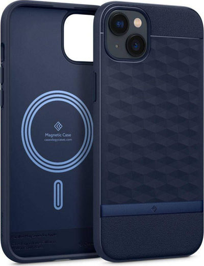 Kapak telefoni Spigen Caseology Parallax MAG për iPhone 14 Plus 6.7", MagSafe, blu navy