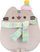Lodër pellushi Pusheen, maskotë me shall dhe kapuç, 24 cm, gri