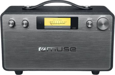 Radio portative Muse M-670 BT, Bluetooth, me dorezë, e zezë me panel steel