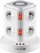 Zgjatës vertikal Logan WS8-2, 8 priza, 3x USB, karikim wireless 5W, i bardhë