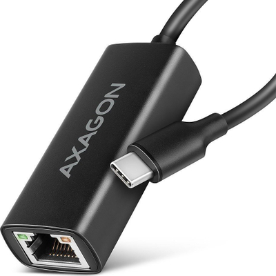 Adaptues rrjeti USB‑C në Gigabit Ethernet Axagon ADE ARC, USB 3.2 Gen 1, 1 Gbps, i zi
