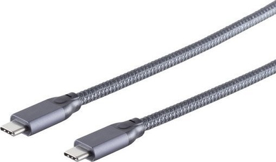 Kabllo USB Sandberg USB-C në USB-C, 2 m, 100 W, gri
