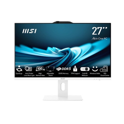 Kompjuter All in One MSI Pro AP272P 14M-639EU, 27", i5-14400, 16GB RAM, 512GB SSD, i bardhë
