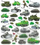 Ngjitëse letre Dalprint Tanks, 33 copë, fletë 15 x 17 cm, shumëngjyrëshe