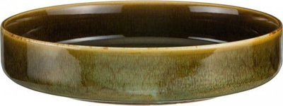 Pjatë e sheshtë VERLO Cane, 26 cm, porcelan, ngjyrë ulliri