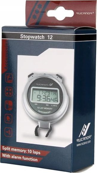Сребрена дигитална штоперица Ora kronometër 12 Silver Stopwatch
