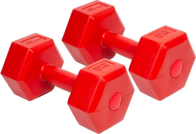 Hantela EB Fit Bituminous 1027036, set 2 x 3 kg, të zeza