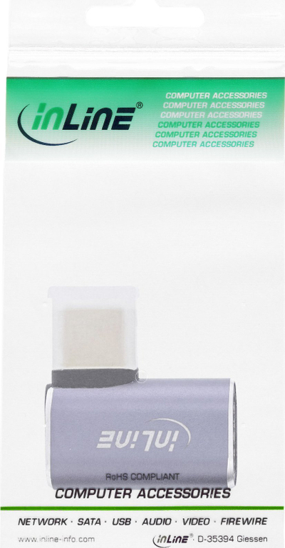 Adapter USB InLine 35900B, USB-C në USB-C, USB4, gri