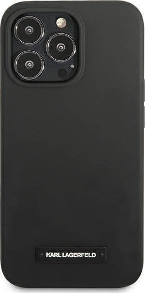 Mbulesë telefoni Karl Lagerfeld KLHCP13LSLMP1K, për iPhone 13 Pro 13 6.1", silikon, e zezë