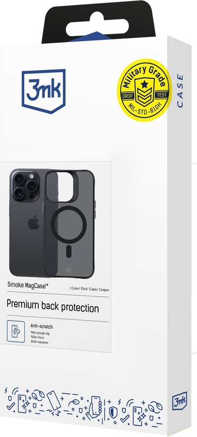 Mbrojtëse telefoni 3MK Smoke MagCase për iPhone 14 Pro Max 6.7", MagSafe, gri smoke