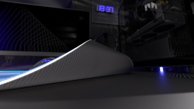 Mousepad gaming Endorfy Crystal Blue XL, madhësi XL, i zi me blu