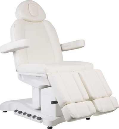 Електрична козметичка столица Azzurro 708BS Pedi Pro Exclusive, 3 мотори, со греење, бела