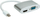 Kabllo adaptor Roline 12.03.3161, Mini DisplayPort në HDMI VGA, 0.1m, ngjyrë argjendi