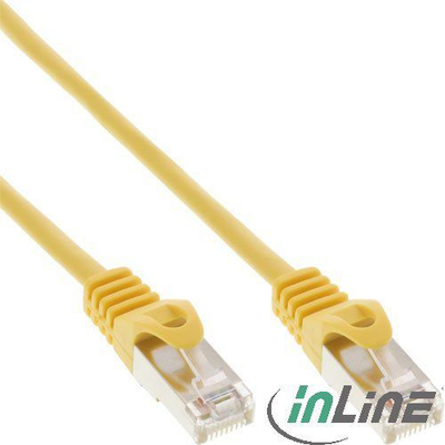Kabllo rrjeti InLine Patch Cord Cat5e, SF UTP, 5m, e verdhë