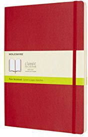 Bllok shënimesh Moleskine Classic XL, pa vija, kapak i butë, i kuq