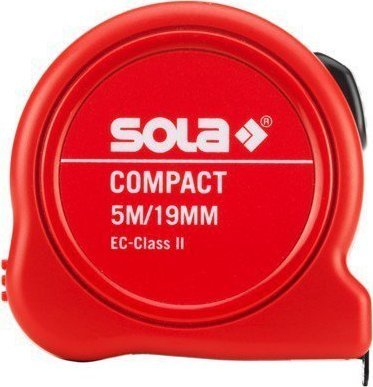 Metër rrotullues Sola Compact, 5m, trup plastike ABS, i verdhë