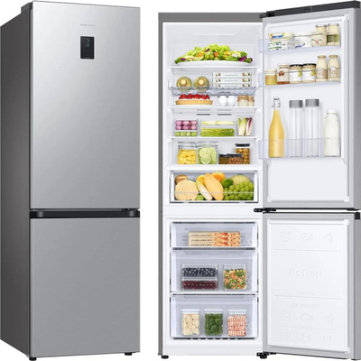 Frigorifer i kombinuar Samsung EcoFlex AI RB34C672DSA, 344L, No Frost, inox argjendi