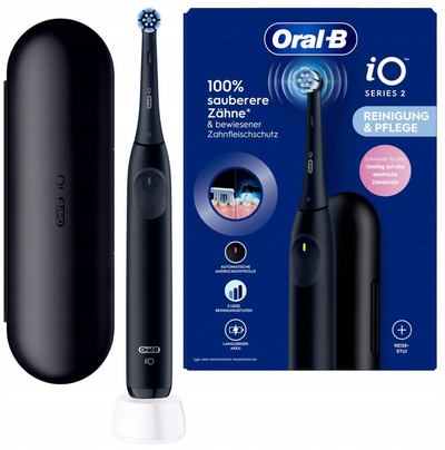 Електрична четка за заби Oral-B iO Series 2, со кутија за патување, Night Black црна