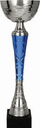 Kupë trofe Tryumf Tumas BL 9218F, metal, 29cm, argjend me blu