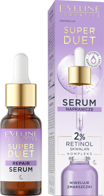 Serum fytyre Eveline Cosmetics Super Duet Repair, 2% retinol, 18 ml, rigjenerues