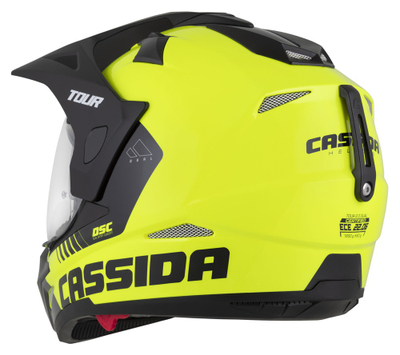 Helmetë moto CASSIDA Tour 2.0 Dual, ECE 22.06, Pinlock ready, yellow fluo e zezë matt