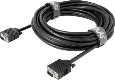 Kabllo VGA Club3D Bidirectional M/M, 10m, 1080p, e zezë