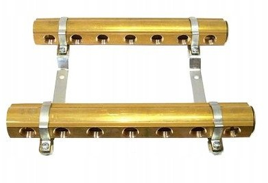 Shpërndarës bronzi për kolektor, 7 qarqe, 1", 1/2"