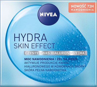 Krem xhel ditor Nivea Hydra Skin Effect, për lagie me acid hialuronik, 50 ml