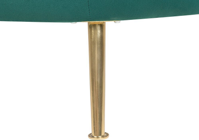 Karrige kolltuk LANGA Velvet Accent Chair, kadife, këmbë metali me ngjyrë ari, smerald
