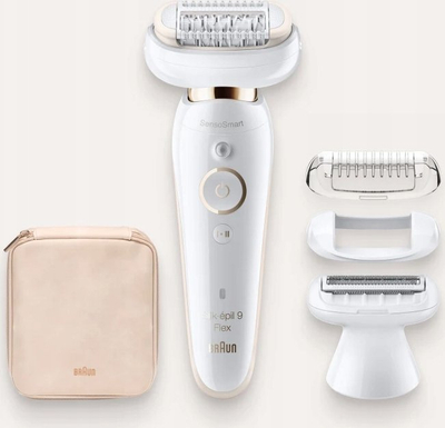 Epilator Braun Silk-épil Series 9 Flex 9-030, 3D, rezistent në ujë, i bardhë