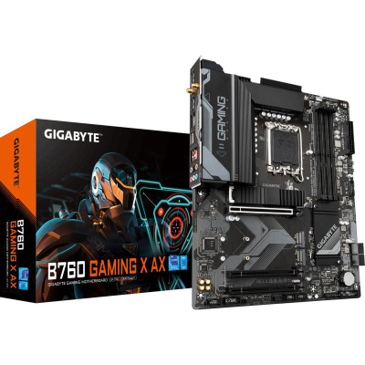 Pllakë amë GIGABYTE B760 GAMING X AX, DDR5, Wi-Fi 6E, ATX
