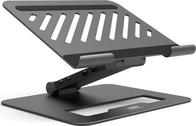 Docking station USB‑C me bazë laptopi Port Designs, 2 në 1, 85W, metalik i zi